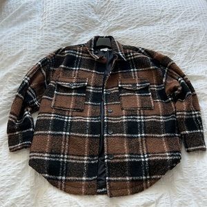 Good American Brushed Boyfriend shacket
